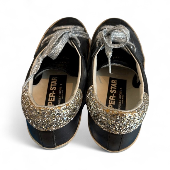 Golden Goose Black Sneakers with Silver Accents - Picture 4 of 4